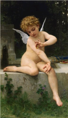 Cupid with butterfly - William-Adolphe Bouguereau